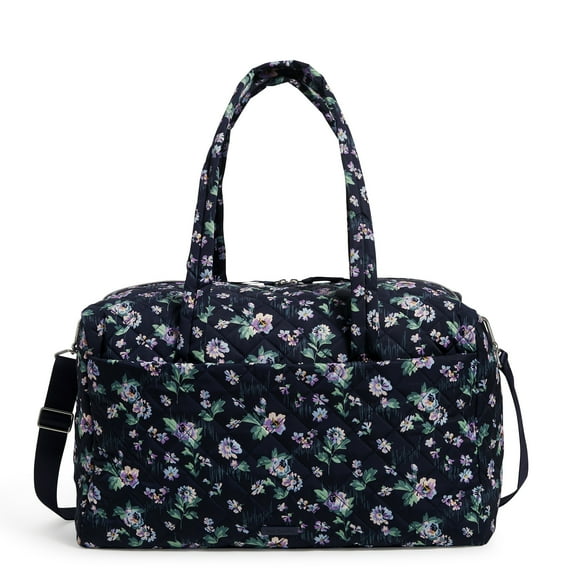 Vera Bradley Women's Performance Twill Large Travel Duffel Bag Navy Garden