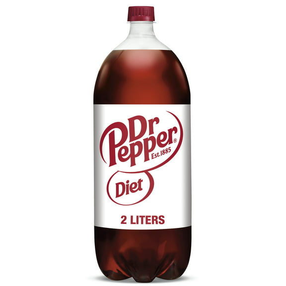 Diet Dr Pepper Soda Pop, 2 L, Bottle