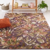 SAFAVIEH Blossom Tobias Floral Area Rug, Purple/Sage, 8' x 10 ...