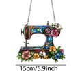 thumbnail image 2 of asddcavvf Sewing Machine Floral Window Hanging Ornament Sewing Machine Window Ornament Sewing Machine Window Hanging Ornament Tailor Shop Sewing Ornament Beads, 2 of 4