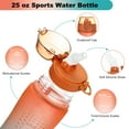 thumbnail image 6 of Oldley 25oz Kids Drinking Water Bottle - One-Click Open, Leakproof, BPA-Free Tritan, Motivational Time Marker, 6 of 10