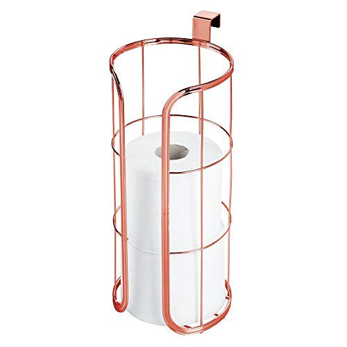 mDesign Modern Over The Tank Hanging Toilet Tissue Paper Roll Holder