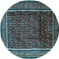 thumbnail image 1 of Ahgly Company Indoor Round Persian Light Blue Traditional Area Rugs, 8' Round, 1 of 4