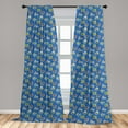 thumbnail image 5 of Ambesonne Plane Curtains, Pattern Art, Pair of 28"x95", Violet Blue Yellow, 5 of 5
