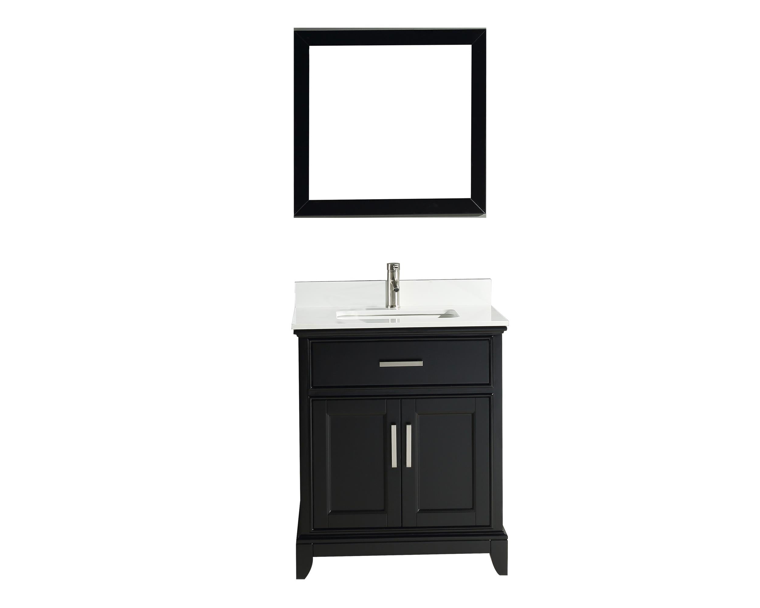 Vanity Art 30 Inch Single Sink Bathroom, 30 Inch White Bathroom Vanity With Top And Drawers