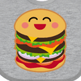 thumbnail image 4 of Inktastic Hamburger Kawaii Boys or Girls Baby Bib, 4 of 4