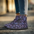 thumbnail image 2 of POLERO Women's Purple Butterfly Blue Galaxy Star Walking Shoes High Top Office Work Flats Shoes High Top Running Athletic Sneakers for Walking Travel Outdoor Fitness Gym Indoor Sneaker, 2 of 7