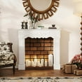 thumbnail image 6 of MINESTIA Modern Fireplace Mantel, Wooden Freestanding Fireplace Surround with Leg for Electric Fireplaces, 6 of 8