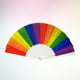 thumbnail image 4 of Abanico plegable arcoíris Abanico arcoíris para amantes del ventilador Tela duradera Regalo LGBTQ Abanico plegable Decoraciones para bodas gay Ventilador 23CM Ventiladores de arco iris de plástico, 4 of 5