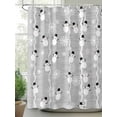 thumbnail image 2 of Fsddascl Grey Christmas Shower Curtain Set - Long 72" x 84" Washable Bathtub Curtain with 12 Hooks, Cute Snowman Snowflake White Stripes Waterproof Fabric Stall Shower Curtains for Bathroom/Bathtub, 2 of 6