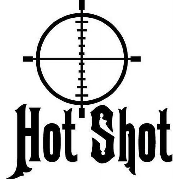 Custom Decals Hot Shot Aim Hunting Hunter Shooting Target Boys 12x12"
