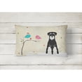 thumbnail image 2 of Christmas Presents between Friends Standard Schnauzer Salt and Pepper Canvas Fabric Decorative Pillow, 2 of 3