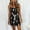 F-295Black, variant on ZHOGXU Women's Dress Sleeveless Suspender V Neck Feather Print Drawstring Fashion Comfortable Mini Dresses With Pockets For Casual Daily Wear,Black,L