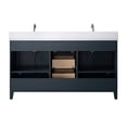 thumbnail image 6 of Vanity Art 60" Bathroom Vanity with Sinks and Engineered Marble Top, Freestanding Storage Cabinet with 2 Drawers, 2 Shelves and 1 Flip Down Tray, 6 of 9