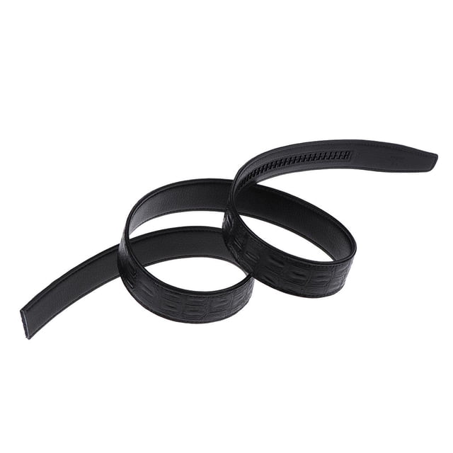 Ceinture de Remplacement en Cuir PU pour Hommes de Luxe Sans Boucle Automatique Type Sangle de Robe