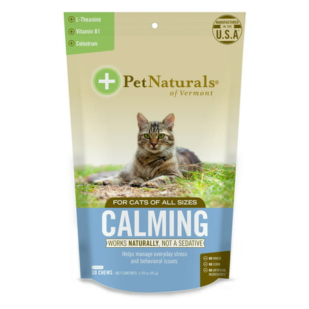 Pet Naturals of Vermont Calming for Cats, Behavior Support Supplement, 30 Bite-Sized