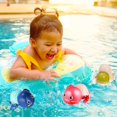 thumbnail image 3 of Juguetes de baño, paquete de 3 lindos juguetes de baño de tortuga nadadora para niños pequeños de 1 a 3 años, juguetes flotantes de cuerda para niño de 1 año, juguetes de agua para bañera de bebé, 3 of 5