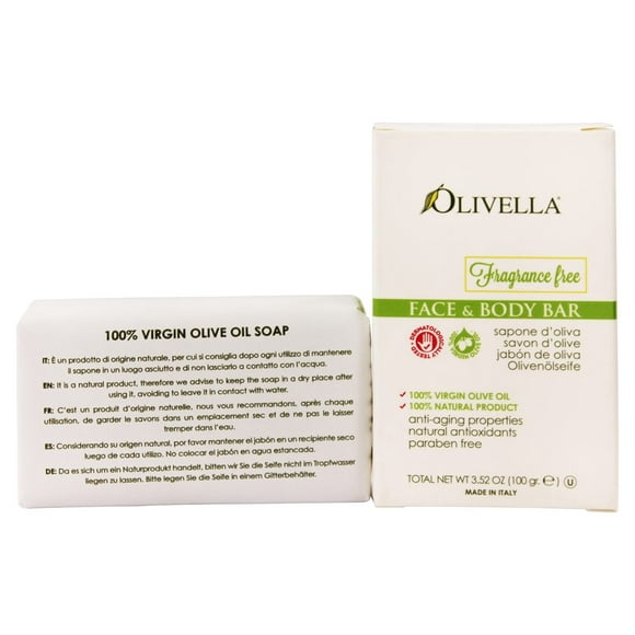 Olivella - Savon Sans Parfum à l'Huile d'Olive Vierge - 3,52 oz.