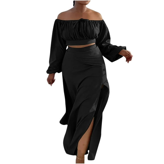 Babysbule Womens Fall Plus Top Sets Outfit Fashion Women Pocket Round-Neck Casual Long Sleeve Sweatshirt Pant Set