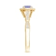 thumbnail image 4 of Rosec Jewels Tanzanite Halo Engagement Ring with Diamond - 0.5 Ct - Vintage Inspired Ring for Women - AAA Quality Certified, 10K Yellow Gold, US 6.50, 4 of 9