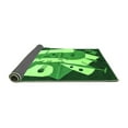 thumbnail image 2 of Ahgly Company Indoor Square Abstract Green Modern Area Rugs, 4' Square, 2 of 4