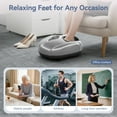 thumbnail image 6 of Foot Massager with Heat, Caveen Shiatsu Feet Massager Machine with 4 Modes & 5 Intensities, Auto-off Timers, Relax for Home or Office, Silver, 6 of 9