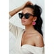 thumbnail image 4 of Pendientes colgantes con cuentas, pendientes llamativos de flores con cuentas coloridas, pendientes colgantes bohemios tropicales hechos a mano para mujer, 4 of 5