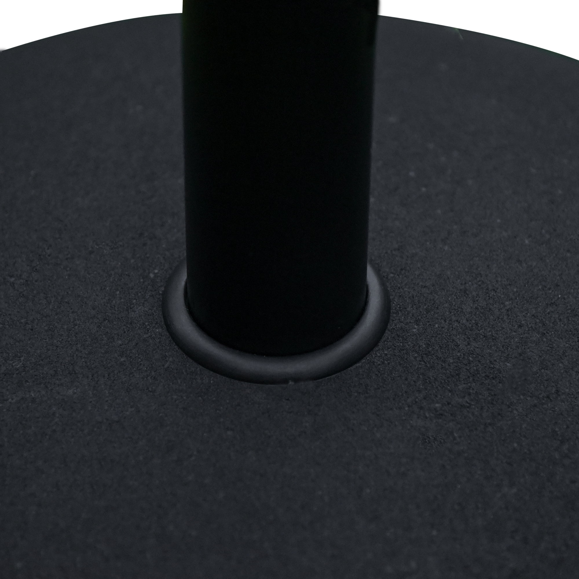 Outsunny 20" 55 lbs Round Cement Umbrella Base Stand Market Parasol Holder with Tightening Knob for Φ1.3" Φ1.5" Φ1.9" Pole for Lawn Backyard Black