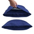 thumbnail image 4 of Funda De Almohada Color Ding 20*40 Pulgadas Color Azul Oscuro Funda De Almohada Color Ding Imitación Seda Tamaño Diseño Liso, 4 of 7