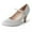 Fine Silver Glitter, variant on Honey Jane Heels for Women – Round Toe indented Pumps Heels Shoes Stylish and Comfortable with Gentle Ankle Strap