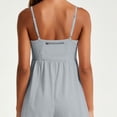 thumbnail image 3 of FchengtaiS Womens Summer Sleeveless Rompers Square Neck Spaghetti Strap Short Jumpsuits Beach Vacation Clothes with Pockets, 3 of 7