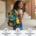 thumbnail image 5 of Jeiento Kids School Backpack Water-Resistant 17 Inch Multi-Pocket Large Capacity Bookbag for Elementary Boys Lightweight Adjustable Straps Bag for School Casual Daypack, Tractor Vehicle, 5 of 7