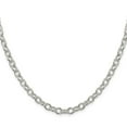 thumbnail image 2 of 925 Sterling Silver Cable Chain Styles Necklace 5.75 mm Oval 24 inch, 2 of 4