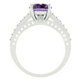 thumbnail image 4 of 2.21ct round cut alexandrite 18k white gold Bridal Wedding Engagement Promise Anniversary Ring for Women size 5.25, 4 of 7