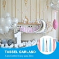 thumbnail image 5 of Uxcell Tassel Garland Banner, Tissue Paper Tassels Party Decorations DIY Kits for Wedding Birthday Silver/Sky Blue/Light Pink, 5 of 6