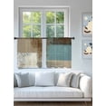 thumbnail image 4 of Sheer Curtains 45 Inch Length 2 Panels Set for Kitchen, Abstract Blue Semi Sheer Curtains for Windows, Brown Vintage Oil Painting Mottled Texture Voile Window Treatments Rod Pocket Curtain, 4 of 7