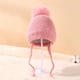 thumbnail image 5 of Gorro de punto para niños con orejeras trenzadas ajustables y gorro de lana cálido para bebé (rosa) Sincero Electrónica, 5 of 5