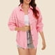 thumbnail image 4 of Chaqueta vaquera de manga larga sin capucha para mujer, chaqueta vaquera informal de moda, abrigo de manga larga con botones, abrigo de camisa para mujer, 4 of 8