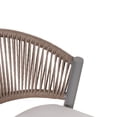 thumbnail image 6 of Amara Modern Outdoor Patio 26"H Counter Stools with Wicker Backrest, Iron Frame, Water-Resistant Cushion, Matte Grey, Set of 2, 6 of 10