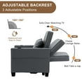 thumbnail image 3 of Aukfa Futon Convertible Sleeper Sofa Chair with USB Ports Cup Holders for Living Room, Dark Gray, 3 of 8