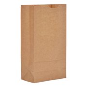 Grocery Paper Bags 57 lb Capacity #10 6.31" x 4.19" x 13.38" Kraft 500 Bags 30910