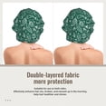 thumbnail image 2 of Yiaed Green Christmas Print Satin Bonnet Silk Bonnet Hair Bonnet for Sleeping Hair Bonnets, 2 of 6