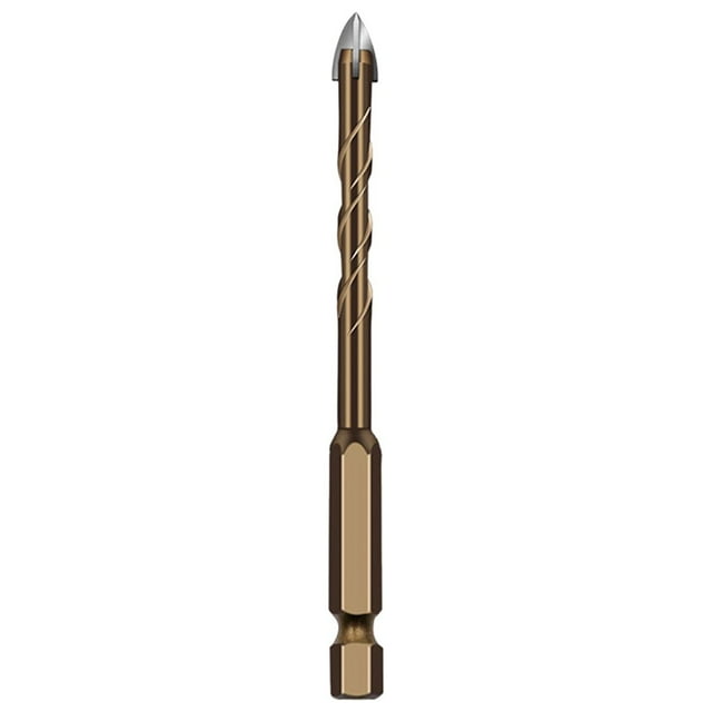 Pompotops Cross Four Blade Drill Bit Ceramic Tile Hexagonal Handle Brick Wall Cement Ceramic Perforated Drill Clearance