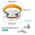 thumbnail image 2 of Uxcell Stainless Steel Pot Lid Knob Silicone Handle Orange 2Pack, 2 of 7