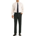 thumbnail image 2 of Pantalones de vestir INSPIRE CHIC para hombres, corte clásico, sólidos, elásticos, de frente plano, pantalones de trabajo y negocios, 36 negro, 2 of 6