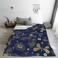 thumbnail image 5 of Sikiie Vintage Golden Butterfly Ultra-Soft Micro flannel Blanket Luxury All Seasons Warm Blanket for Bedding Sofa and Travel (4 sizes)-80"x60", 5 of 7