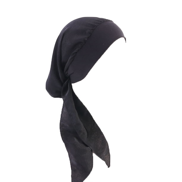 Sonducket Pañuelo para la cabeza para mujer, gorro de dormir preatado, práctico tocado con textura suave, cómodo, para la vida diaria Sombreros negro Sonducket AP009762-01