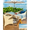 thumbnail image 5 of nqOlkjepod Beach Coastal Outdoor Tablecloth with Umbrella Hole & Zipper, Summer Seaside Shell Starfish Nautical Rectangle Table Cover 52x70 Inch, Dining Waterproof Table Cloth Protector for Patio, 5 of 7