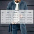 thumbnail image 3 of Fanshiluo Men's Mid‑Length Single Breasted Button Blend Coat, Long Sleeve Casual Outerwear,Size S-3XL, 3 of 7