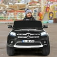 thumbnail image 2 of Costway Licensed Mercedes Benz x Class 12V 2-Seater Kids Ride On Car w/ Trunk Black, 2 of 8